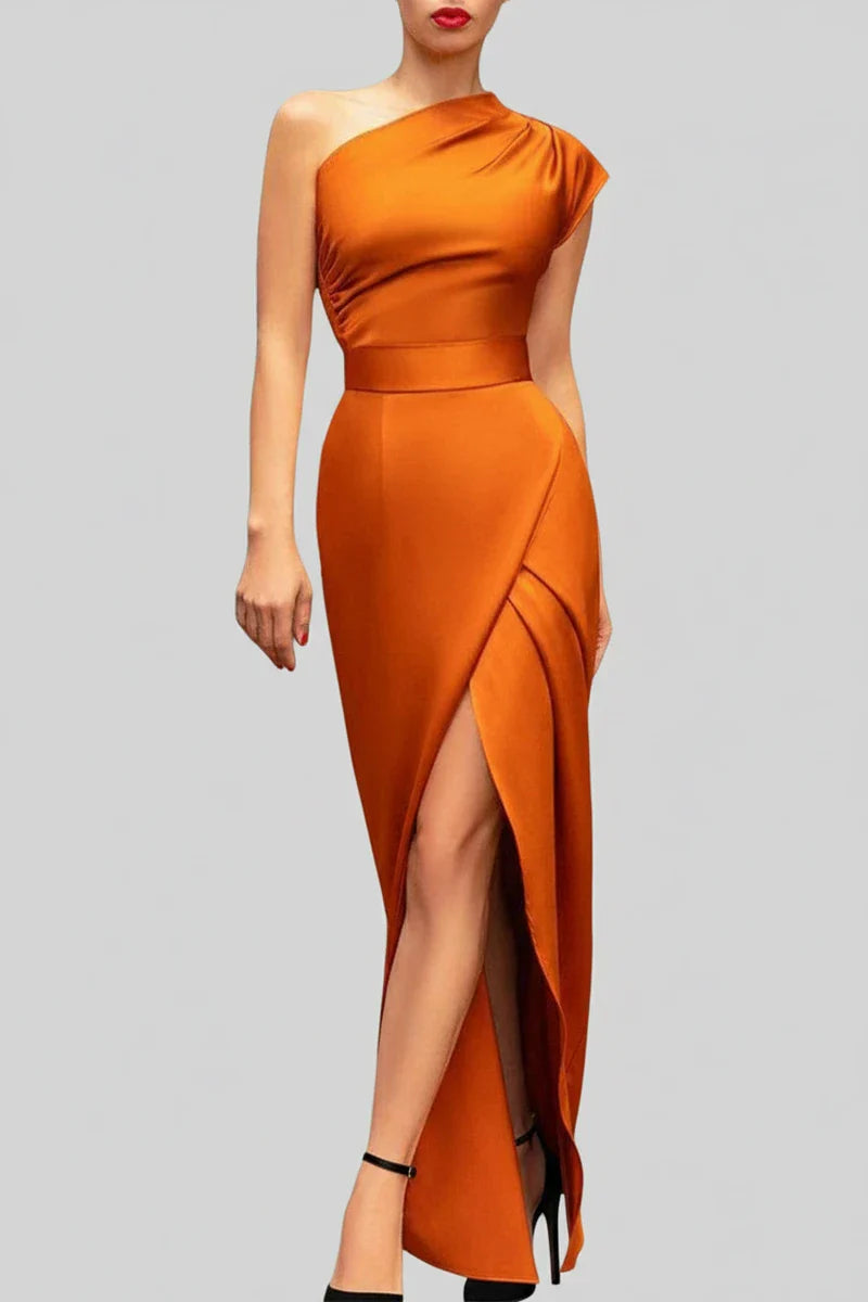 Chic Off Shoulder Knee Length Dress - Olytrend