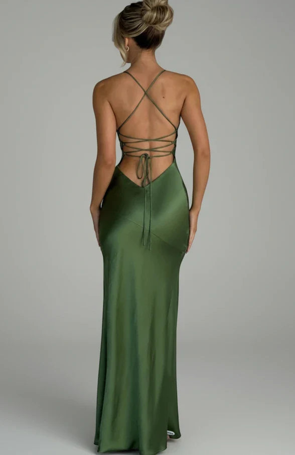 Elegant V Neck Summer Maxi Dress