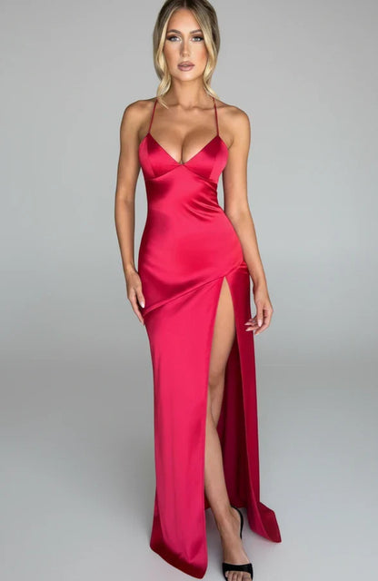 Elegant V Neck Summer Maxi Dress