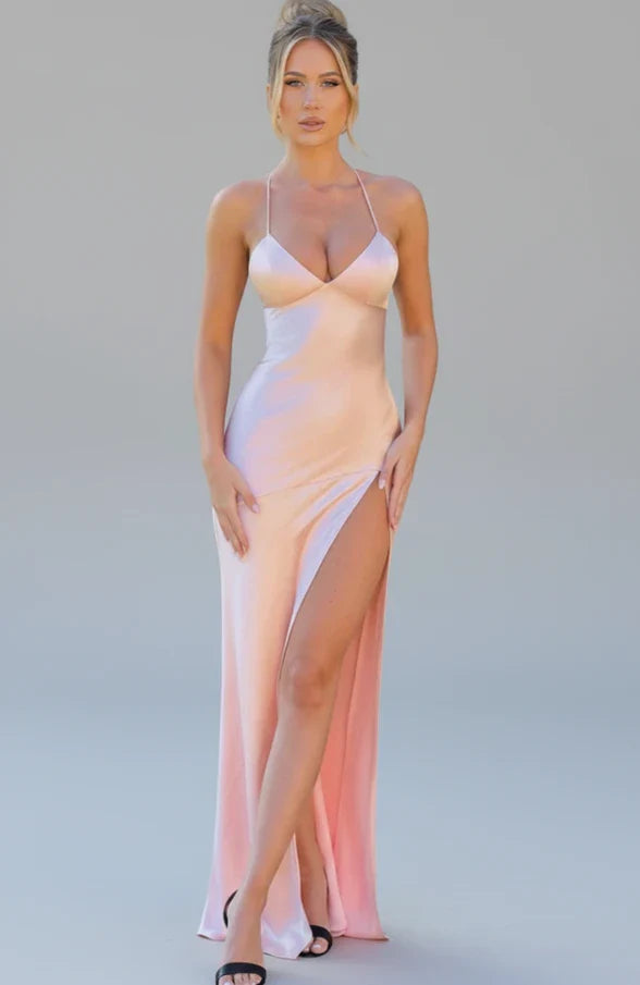 Elegant V Neck Summer Maxi Dress