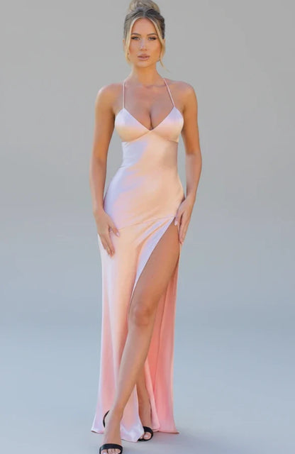 Elegant V Neck Summer Maxi Dress