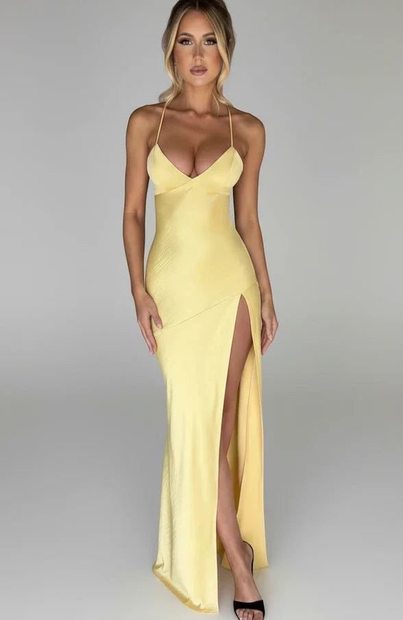 Elegant V Neck Summer Maxi Dress