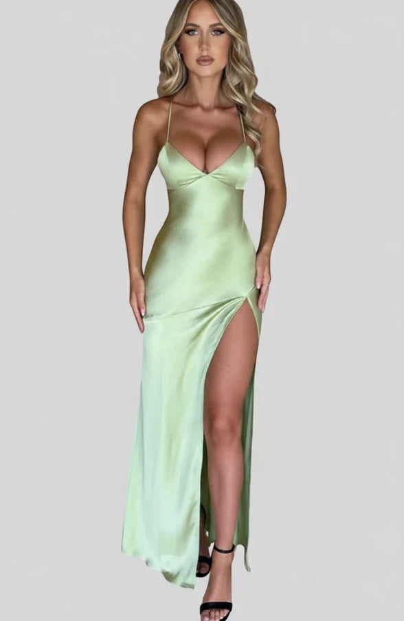 Elegant V Neck Summer Maxi Dress