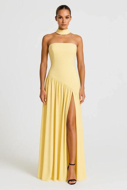 Sleeveless Off Shoulder Evening Gown for Women - Olytrend