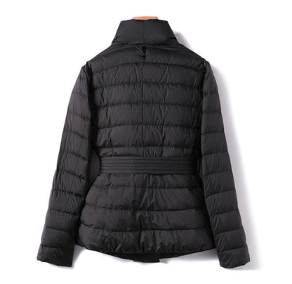 Warm Padded Parka Jacket with Faux Fur Collar