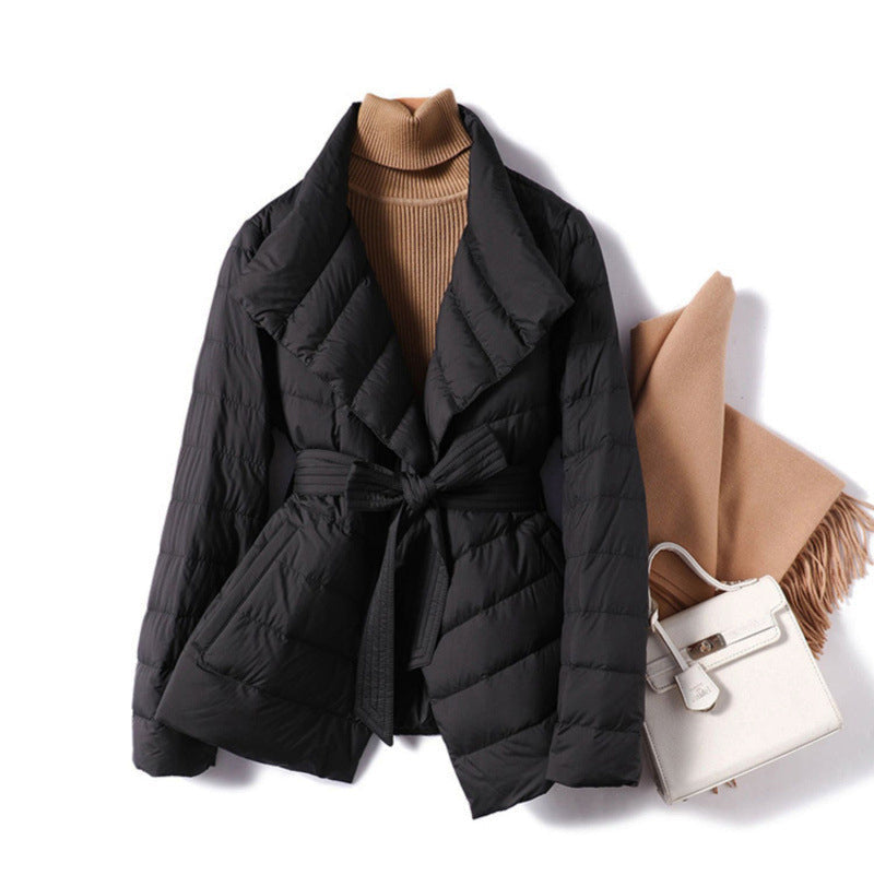 Warm Padded Parka Jacket with Faux Fur Collar - Nocini