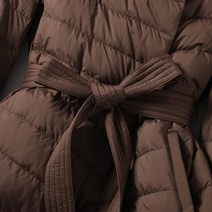 Warm Padded Parka Jacket with Faux Fur Collar