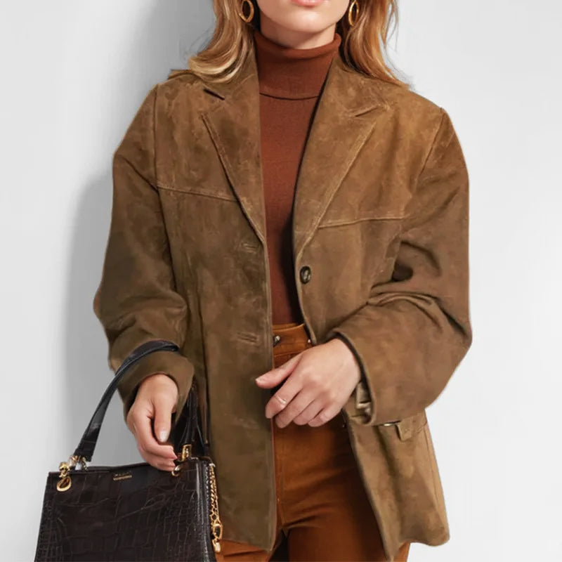 Casual Fit Open Front Blazer Jacket - Nocini