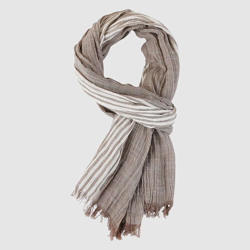 Casual Stripe Fringe Scarf