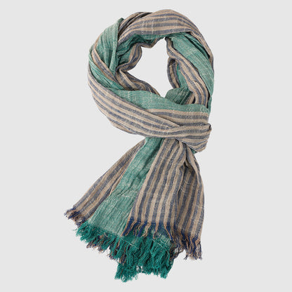 Casual Stripe Fringe Scarf