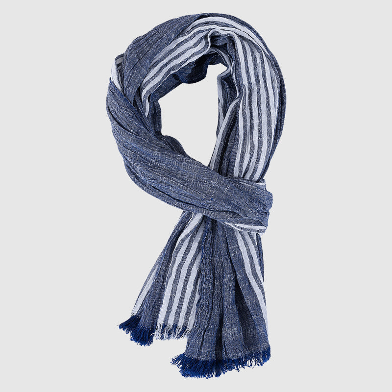Casual Stripe Fringe Scarf