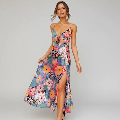 Thin Strap Casual Midi Dress for Ladies