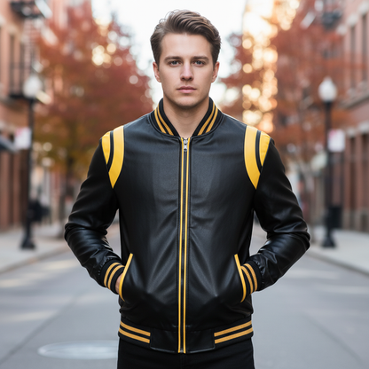 Stylish Men's Bomber Jacket - Pexav