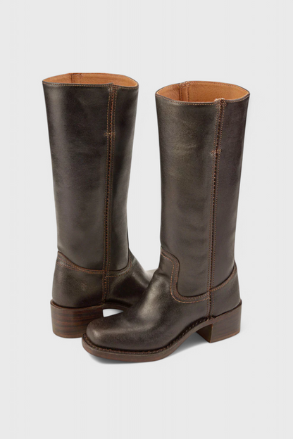 Ladies High Heel Leather Boots