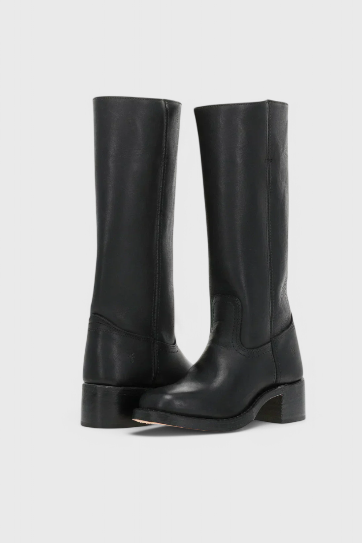 Tall Leather High Heel Boots