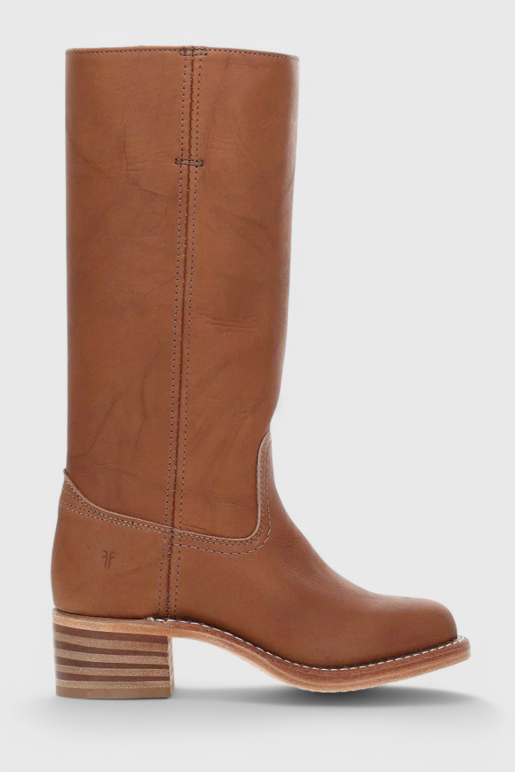 Classic Ladies Leather Ankle Boots with Chunky Heel