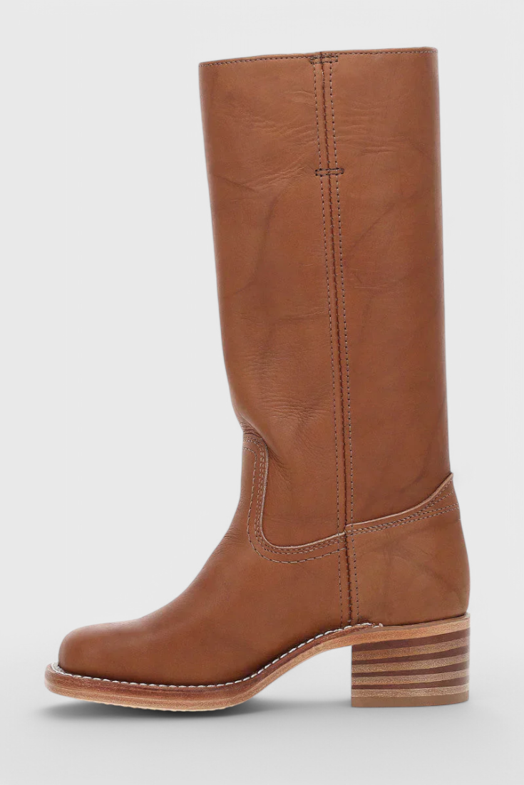 Ladies High Heel Leather Boots