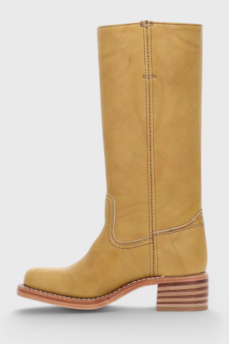 Classic Ladies Leather Ankle Boots with Chunky Heel