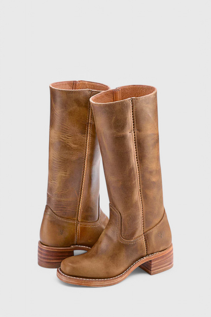 Women's Classic High Heel Knee Boots - Chic Comfortable Style