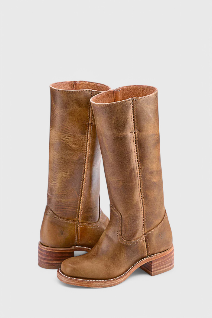Ladies High Heel Leather Boots