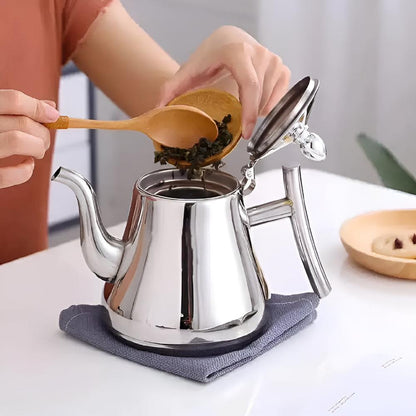 Modern Stainless Steel Teapot with Infuser