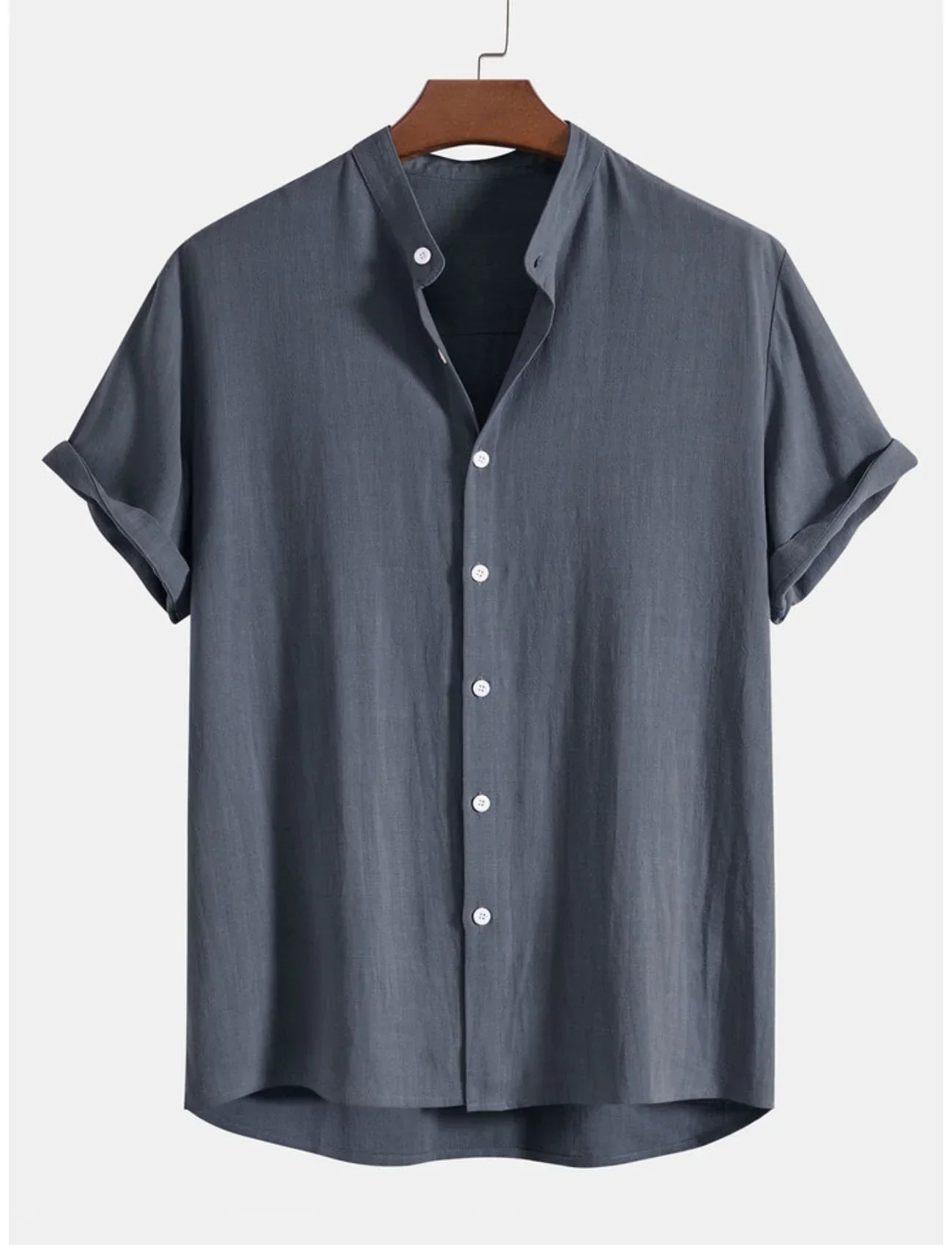 Slim Fit Short Sleeve Casual Men's Shirt