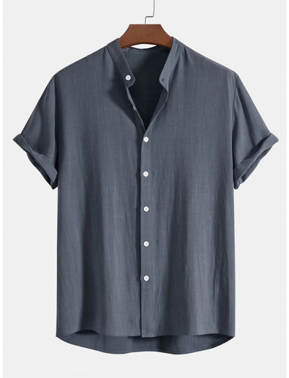 Slim Fit Short Sleeve Casual Men's Shirt