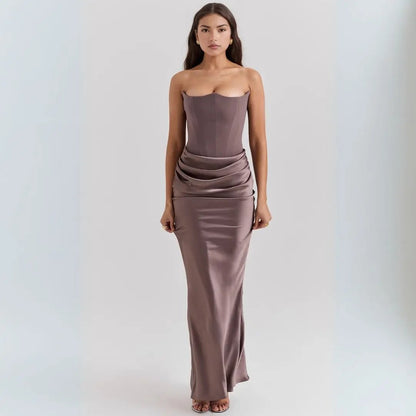 Sleeveless Corset Floor Length Dress for Women