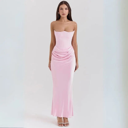 Sleeveless Corset Evening Gown for Women - Nocini