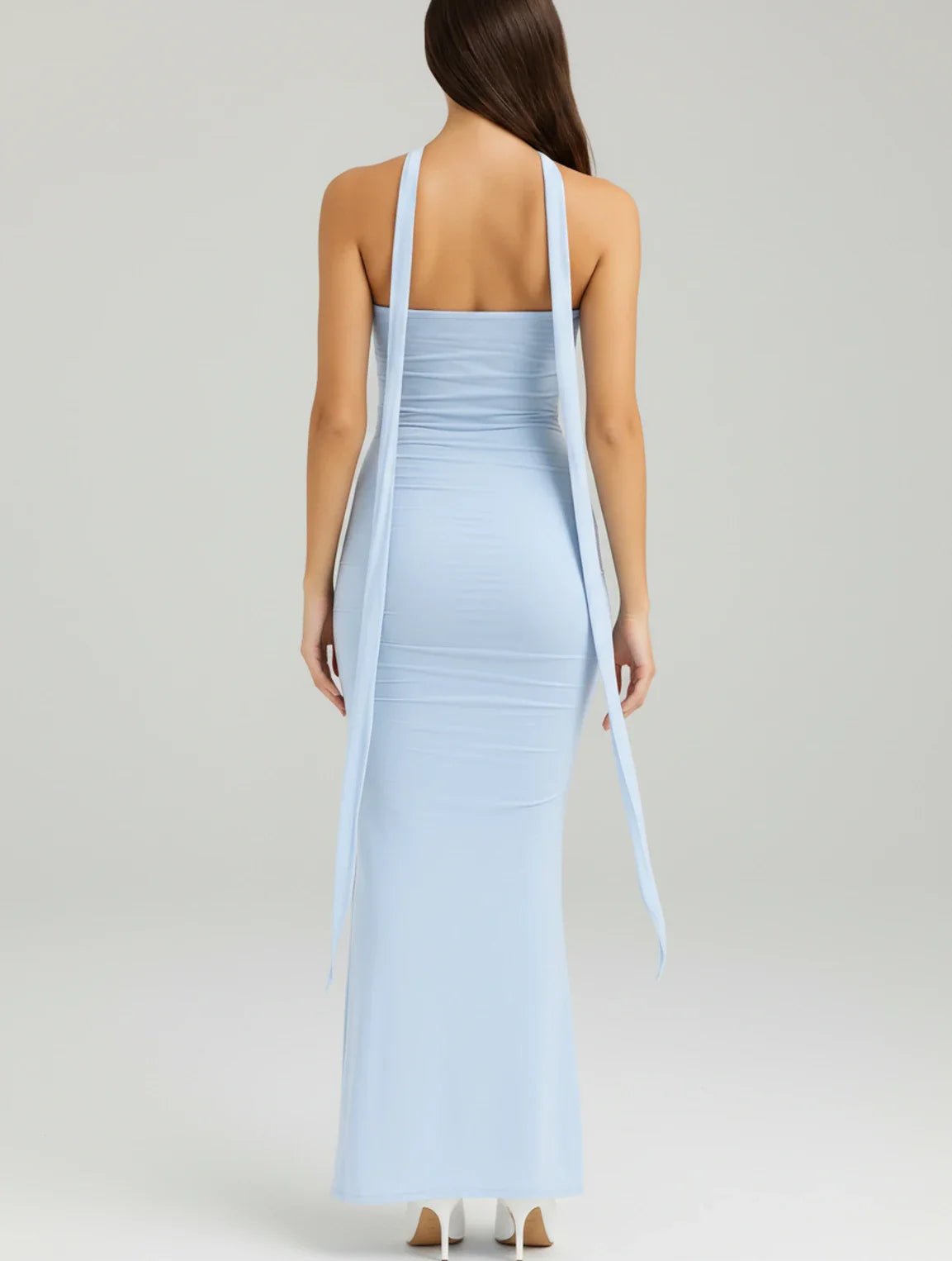 Sleeveless Fitted Long Evening Dress for Women