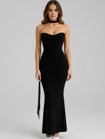 Sleeveless Fitted Long Evening Dress for Women