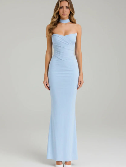 Sleeveless Fitted Long Evening Dress for Women - Olytrend