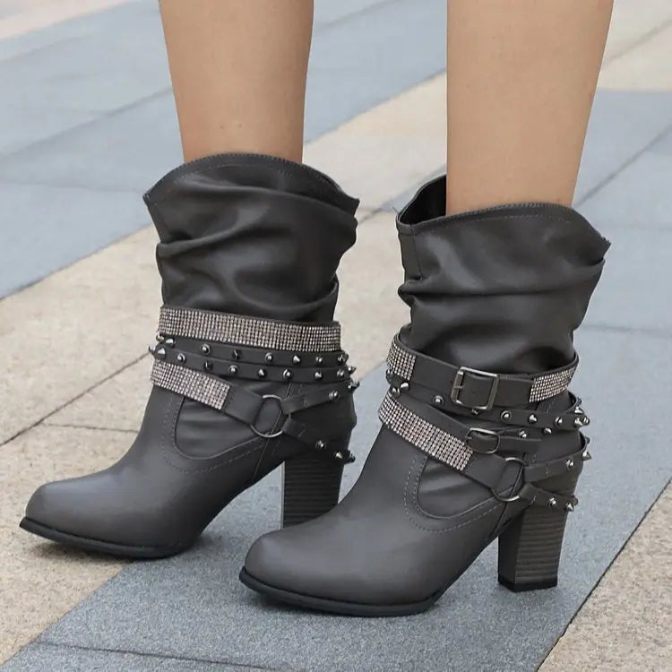 Sparkling Ankle Boots for Women - Glam & Comfy - Nocini