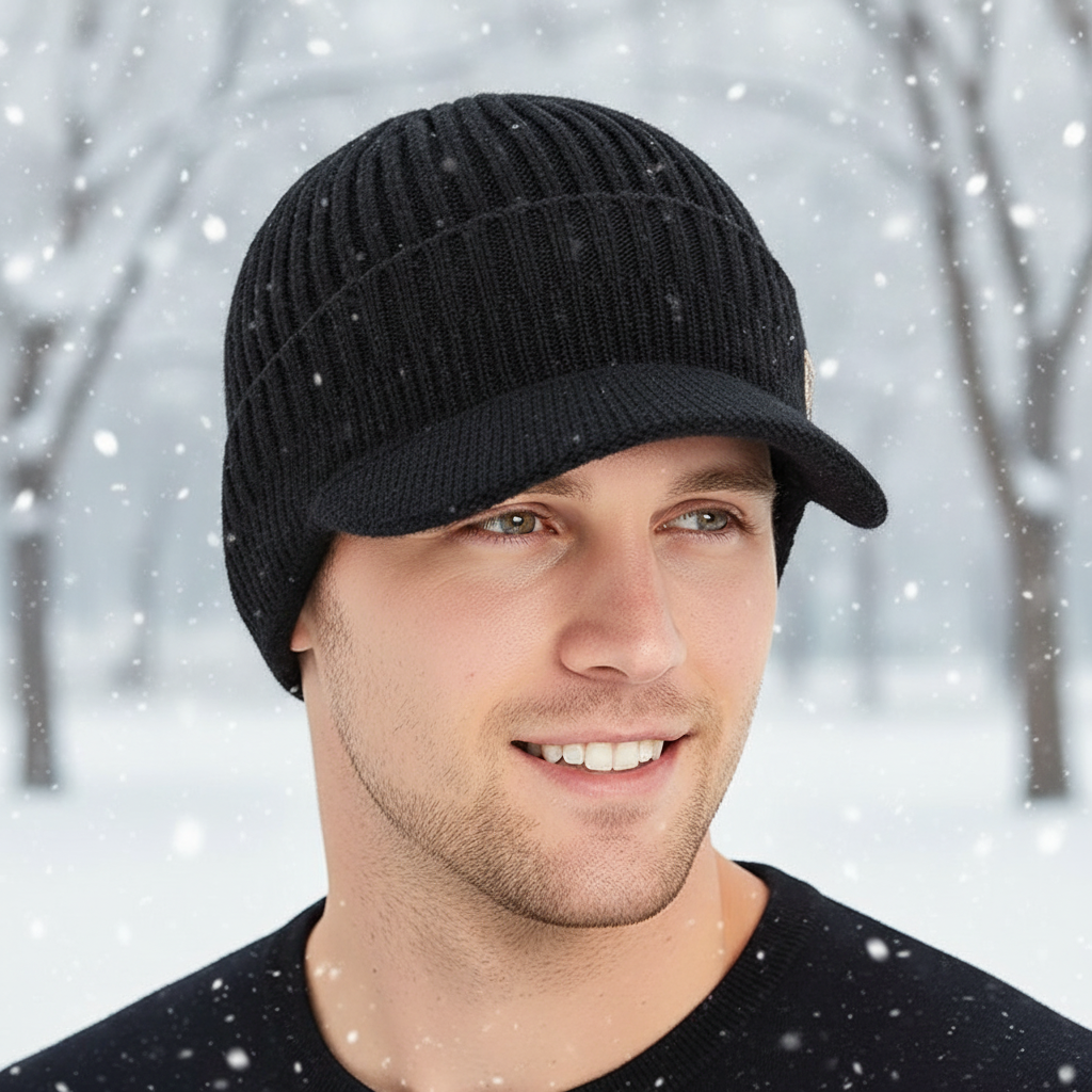 Warm Knit Hat with Earflaps - Pexav