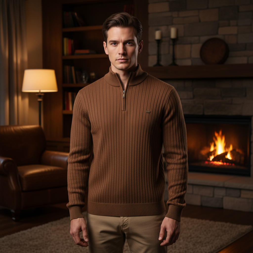 Cozy Zip Neck Sweater - Pexav