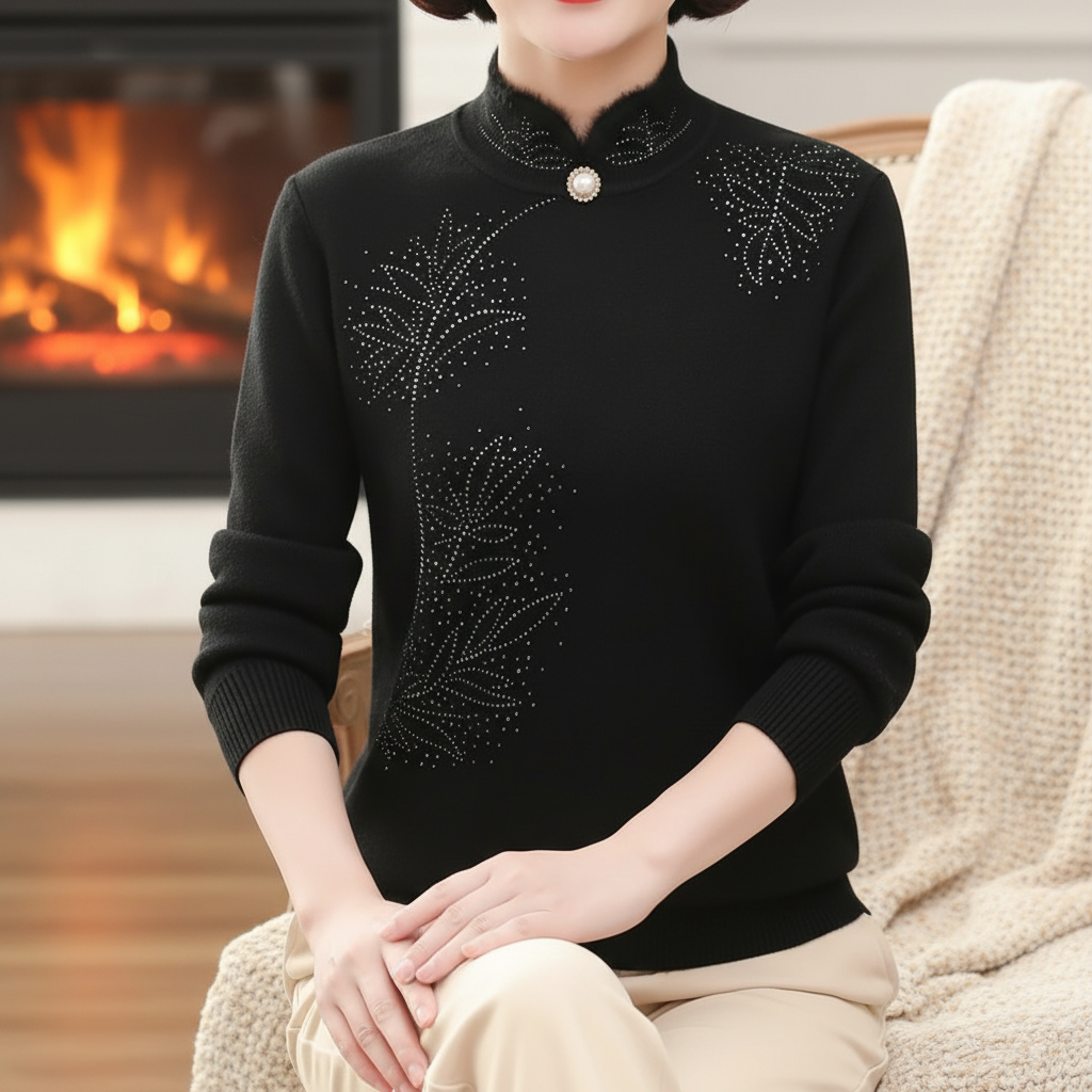 Warm Crew Neck Knitted Sweater - Pexav