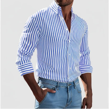 Classic Men's Patterned Dress Shirt