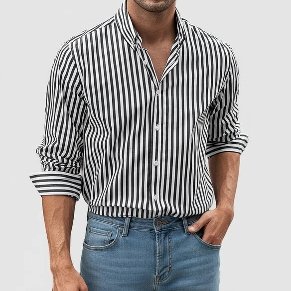 Classic Men's Patterned Dress Shirt - Olytrend