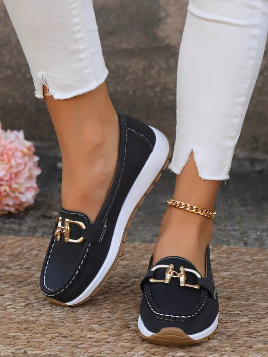Classic Women's Black Slip On Shoes - Nocini