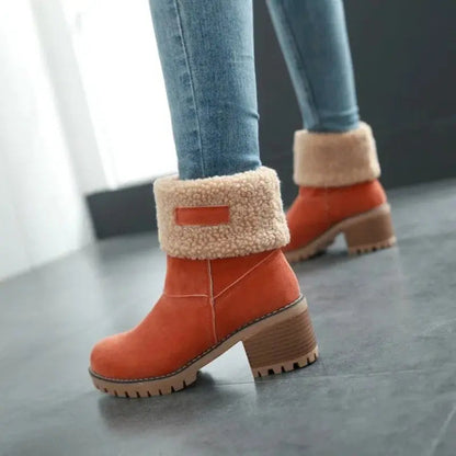 Soft Leather Ankle Boots for Women - Warm Winter Fashion