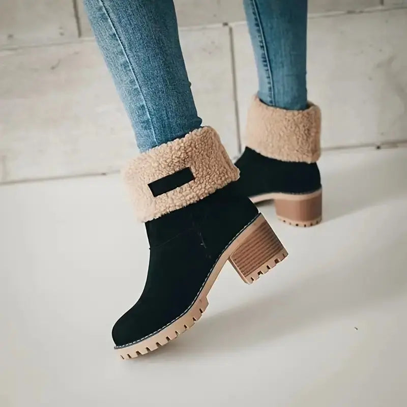 Soft Leather Ankle Boots for Women - Warm Winter Fashion