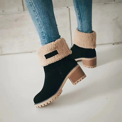Soft Leather Ankle Boots for Women - Warm Winter Fashion