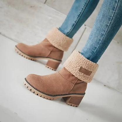 Soft Leather Ankle Boots for Women - Warm Winter Fashion