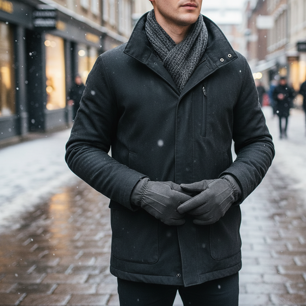 Soft Suede Leather Wool Lined Gloves - Pexav