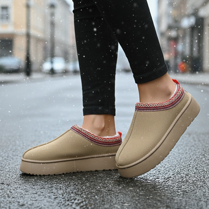 Soft Indoor Fleece Lined Warm Slippers - Pexav