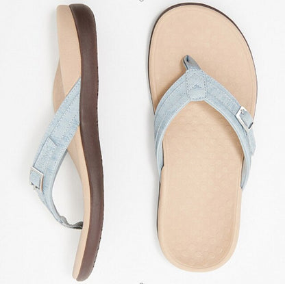 Contoured Flat Sandals for Women - Comfortable Arch Support