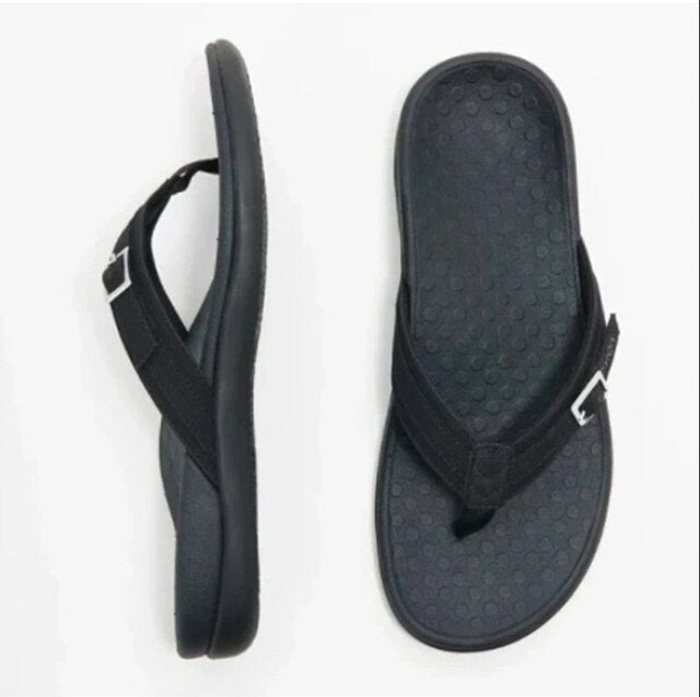 Contoured Flat Sandals for Women - Comfortable Arch Support