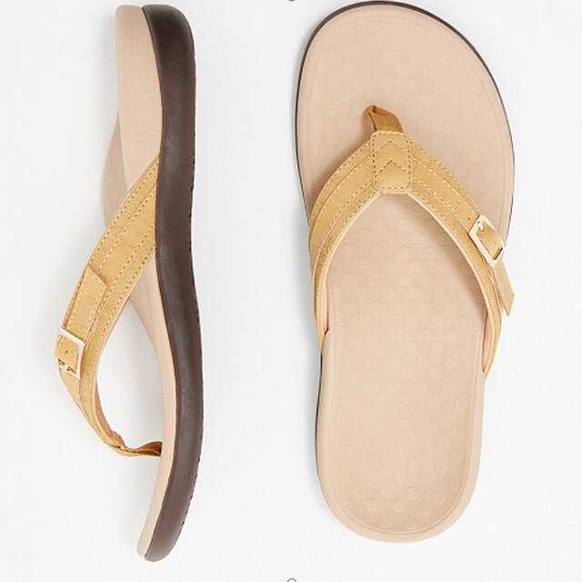 Contoured Flat Sandals for Women - Comfortable Arch Support