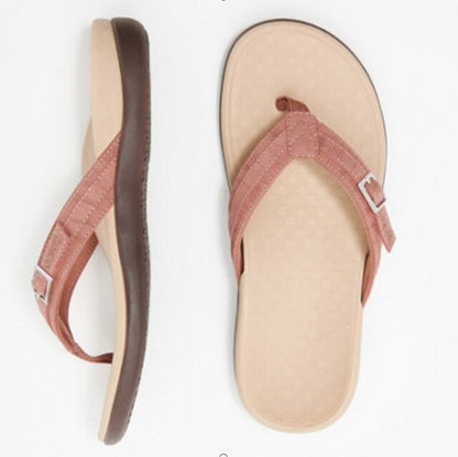 Contoured Flat Sandals for Women - Comfortable Arch Support