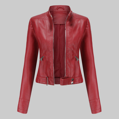 Stylish Women's Leather Coat